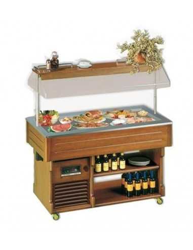 Isola buffet espositiva refrigerata - Temp. -1°/0°C - Statica - cm 142.2 x 75 x 153 h