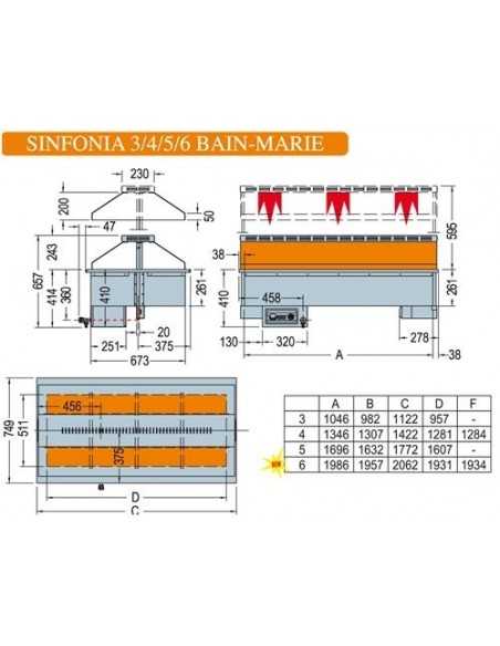 Vasca da incasso riscaldata bagnomaria - cm 112.2 x 75 x 102.4h