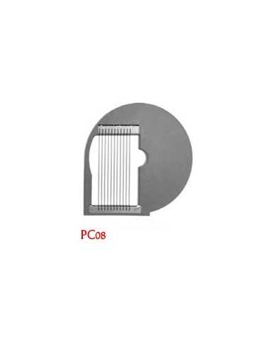 Disco de corte - Espesor mm 8 - Apto para patatas fritas de aproximadamente cm 6 mm (+ DISCO-DF08 disco de corte)