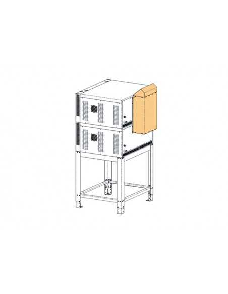 Conexión de humo para la superposición de 2 hornos