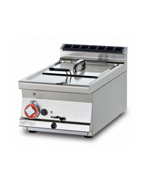 Gas Bain Marie, 19L Pasta Cooker, 13L Fryer, Fry Top, Lava Rock Grill, 4-Burner Range