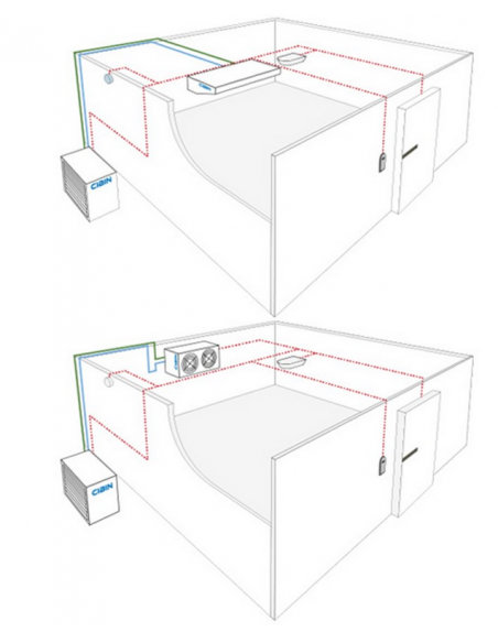 Remote refrigeration unit - Temperature negative°C - No pipe