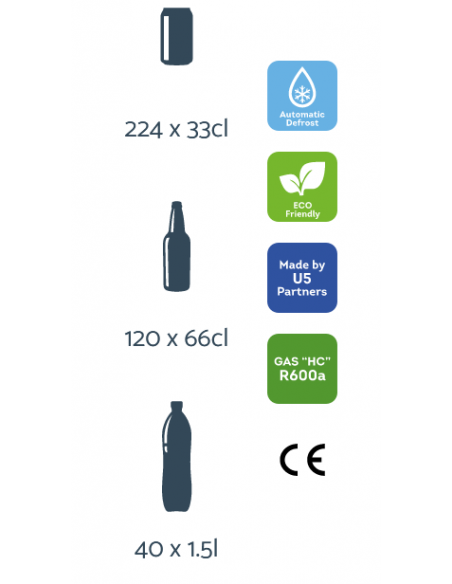 Retrobanco - Capacity 175 Lt - 2 doors - cm 90 x 50 x 90h