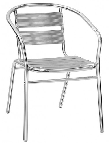 Sedia per esterno  - Struttura in alluminio anodizzato tubo Ø 25 x 1,5 mm - Dimensioni cm 44 x 42 x 72 h