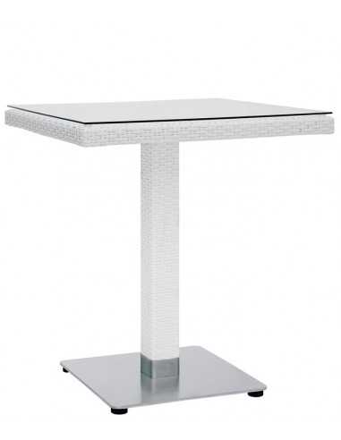 Outdoor table - Aluminum frame - Tempered glass...