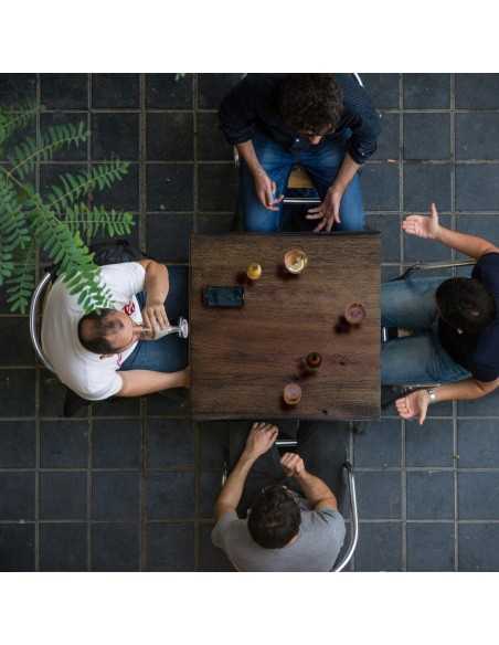 Piano in laminato extra - Spessore 40 mm - Legno listellare placcato in rovere - Bordatura in corteccia