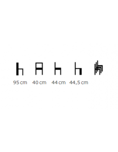 Outdoor chair - Anodized aluminium frame - Pipe Ø 25 x... 2