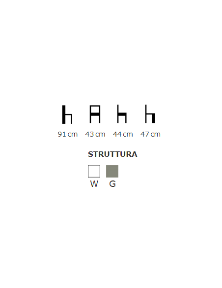 Chair for outdoor - Foldable structure in painted aluminium - Wooden armrests - Textile fabric - cm 43 x 44 x 91 h