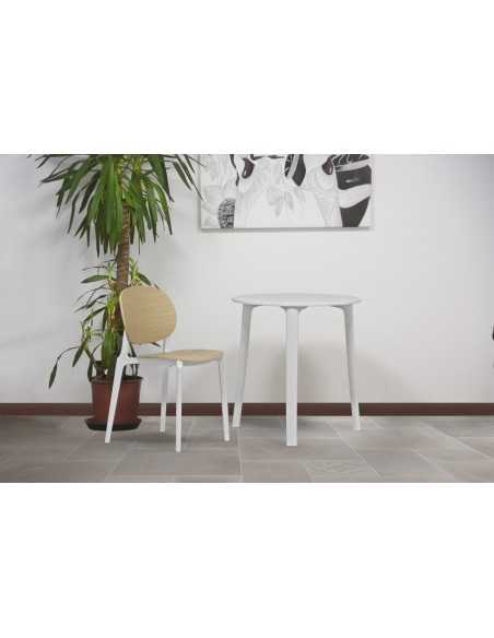 Tavolo per esterno - Struttura e piano in polipropilene - Dimensioni Ø 70 x H74 cm