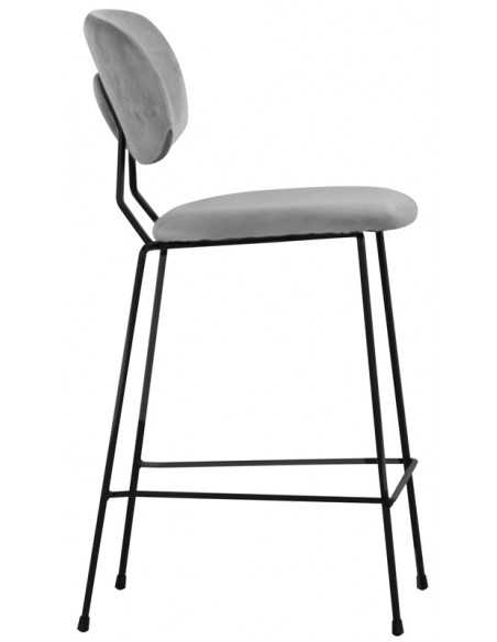 Taburete interno - Estructura metálica pintada - Revestimiento de terciopelo - Dimensiones cm 45 x 43 x 103h