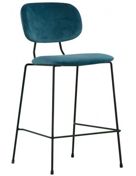 Internal stool - Painted metal structure - Velvet coating - Dimensions cm 45 x 43 x 103h