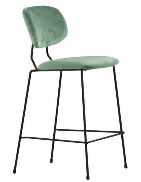 Internal stool - Painted metal structure - Velvet coating - Dimensions cm 45 x 43 x 103h