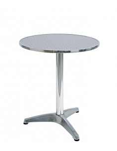 Outdoor table - Aluminum frame - Stainless steel top -...