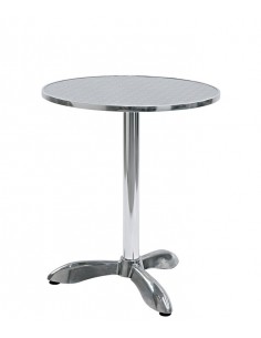 Outdoor table - Aluminum frame - Stainless steel top -...