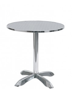Outdoor table - Aluminum frame - Stainless steel top -...