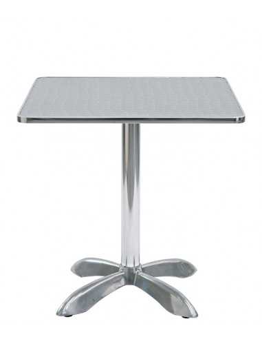 Outdoor table - Aluminum frame - Stainless steel top - Height cm 73