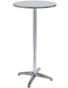 Outdoor table - Aluminum frame - Stainless steel top -...