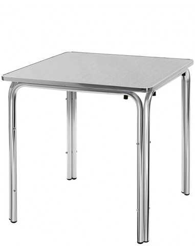 Outdoor table - Aluminium frame - Stainless steel top - Height 73 cm