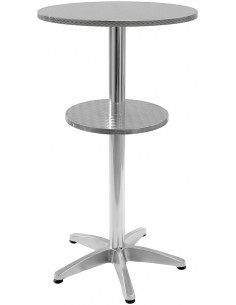 Outdoor table - Aluminum frame - Stainless steel top -...