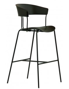 Taburete - Estructura metálica pintada - Asiento de...