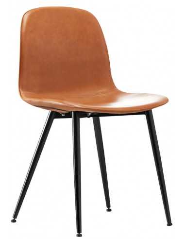 Chair for interior - Painted metal structure - Eco-leather cover - Dimensions cm 45 x 44 x 84h