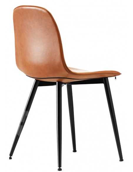 Silla para interior - Estructura de metal pintado - Cubierta de poliéster - Dimensiones cm 45 x 44 x 84h