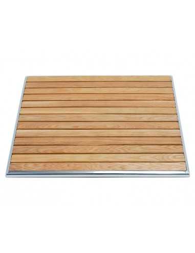 Exterior floor - WOOD wooden slats in aluminium - Pack of 2 pieces