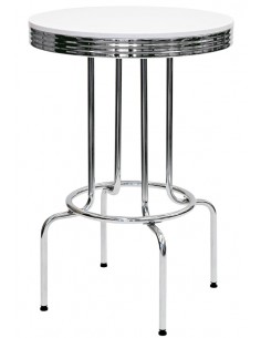 Indoor table - Chrome metal frame - Adjustable feet -...