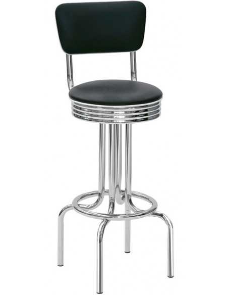 Internal stool - Back and swivel seat in eco-leather - Dimensions cm 38 x 76 x 107.5