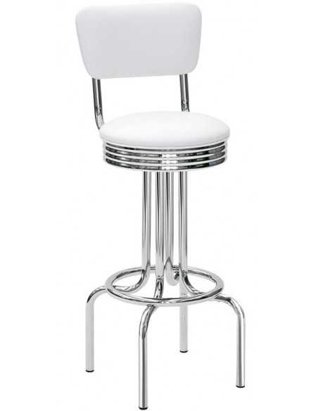 Taburete interno - Asiento trasero y giratorio en poliéster - Dimensiones cm 38 x 76 x 107.5