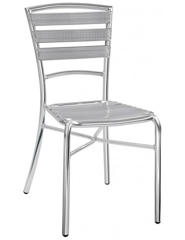 Outdoor chair - Welded and anodized aluminium frame - Tube Ø 25 x 1,5 mm - Dimensions cm 40 x 40 x 85 h