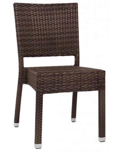Sedia per esterno - Struttura in alluminio - Rivestimento in piattina di polietilene - Dimensioni cm 41 x 43 x 86 h