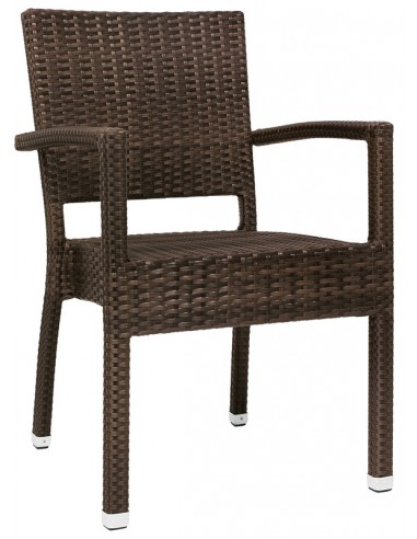 Outdoor chair - Aluminum frame - Polyethylene platinum coating - Dimensions cm 47 x 45x 87 h