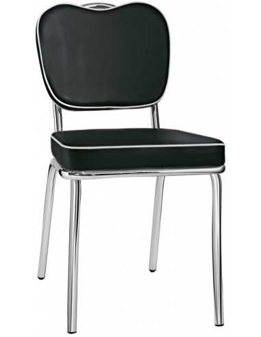 Silla de interior - Estructura de metal cromo -...