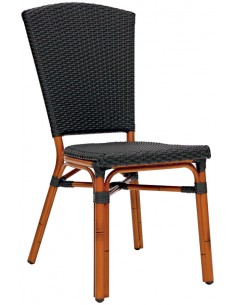 Chair for outdoor - Aluminium painted bamboo effect -...