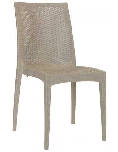 Silla exterior - Estructura de polipropileno - Dimensiones cm 44 x 41.5 x 97 h