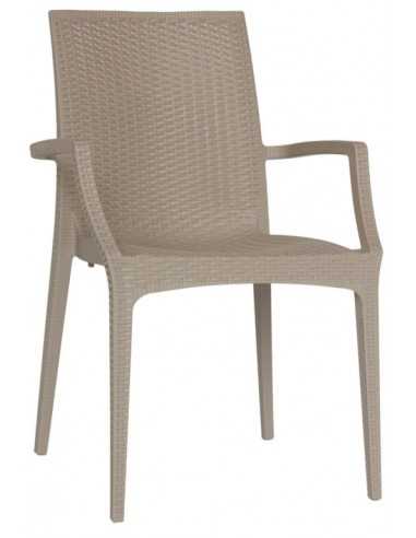 Silla exterior - Estructura de polipropileno - Dimensiones cm 44 x 41.5 x 88 h