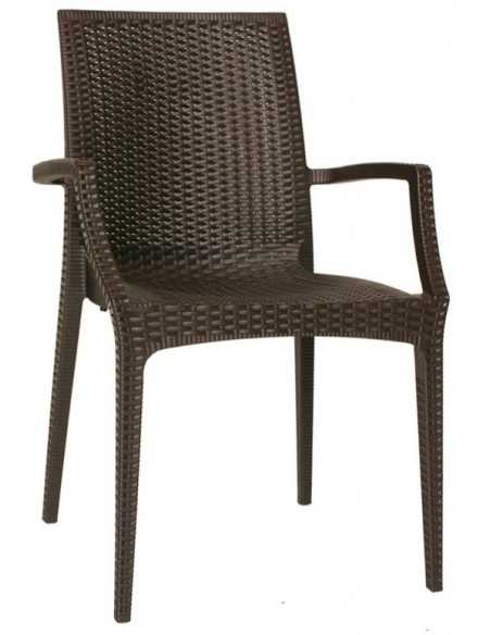 Silla exterior - Estructura de polipropileno - Dimensiones cm 44 x 41.5 x 88 h