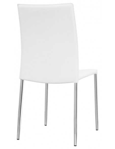 Interior chair - Chrome metal structure - Eco-leather cover - Dimensions cm 41.5 x 41.5 x 90 h