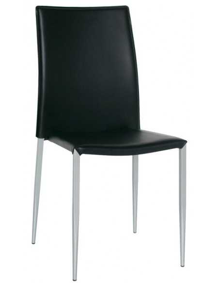 Sedia da interno - Struttura in metallo verniciato - Rivestimento in ecopelle - Dimensioni cm 41.5 x 41.5 x 90h