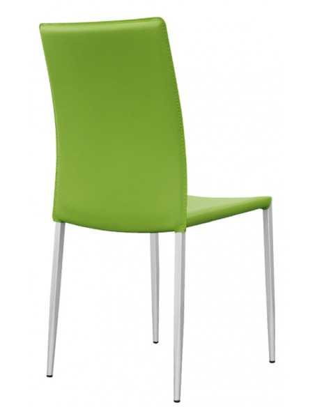 Sedia da interno - Struttura in metallo verniciato - Rivestimento in ecopelle - Dimensioni cm 41.5 x 41.5 x 90h