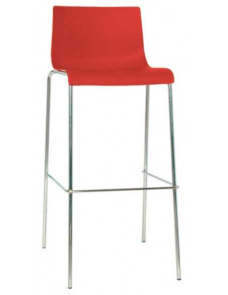 Taburete interno - Estructura de metal Chrome - Concha de polipropileno - Dimensiones cm 39 x 34 x 100 h