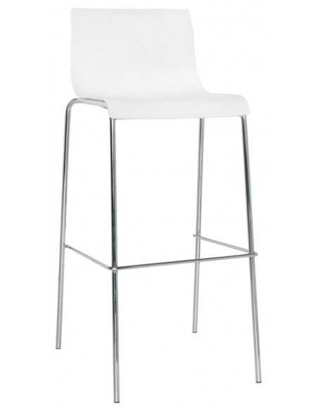 Sgabello da interno - Struttura in metallo cromato - Scocca in polipropilene - Dimensioni cm 39 x 34 x 100 h