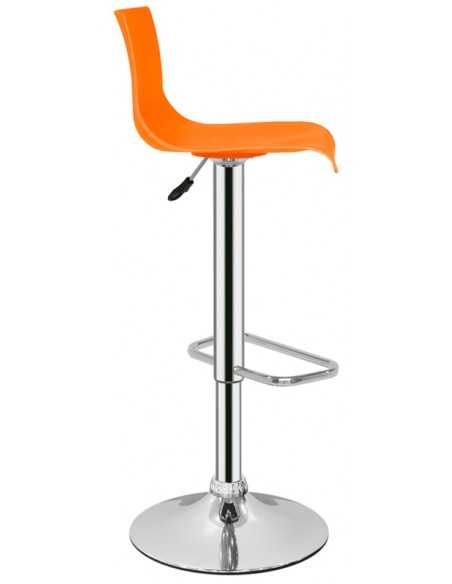 Taburete interno - Estructura de metal Chrome - Concha de polipropileno - Dimensiones cm 39 x 34 x 83/104 h