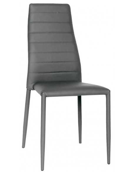 Sedia per interno - Struttura in metallo - Rivestimento in ecopelle - Dimensioni cm 43 x 40 x 96 h