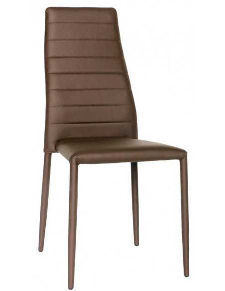 Sedia per interno - Struttura in metallo - Rivestimento in ecopelle - Dimensioni cm 43 x 40 x 96 h