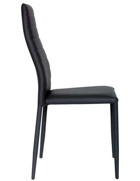 Sedia per interno - Struttura in metallo - Rivestimento in ecopelle - Dimensioni cm 43 x 40 x 96 h