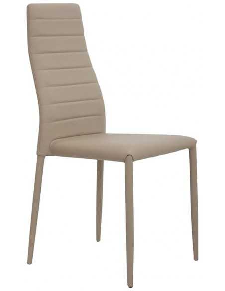 Sedia per interno - Struttura in metallo - Rivestimento in ecopelle - Dimensioni cm 43 x 40 x 96 h