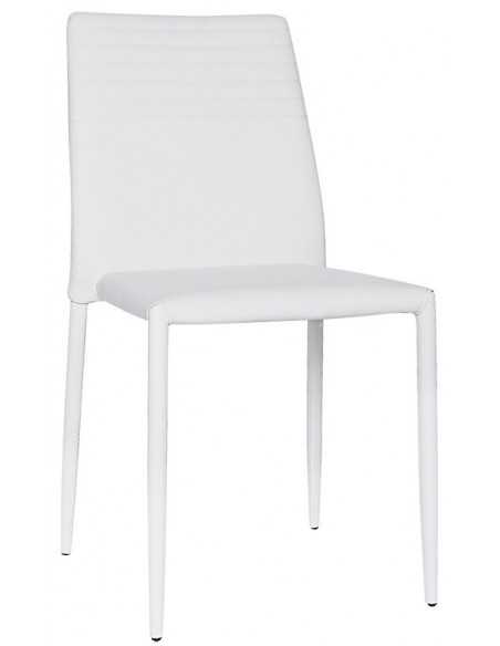 Silla de interior - Estructura metálica - Funda de poliéster - Dimensiones cm 43 x 40 x 87 h