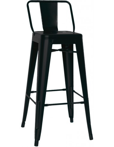 Stool for interior - Painted metal structure - Dimensions cm 30 x 30 x 98.5h